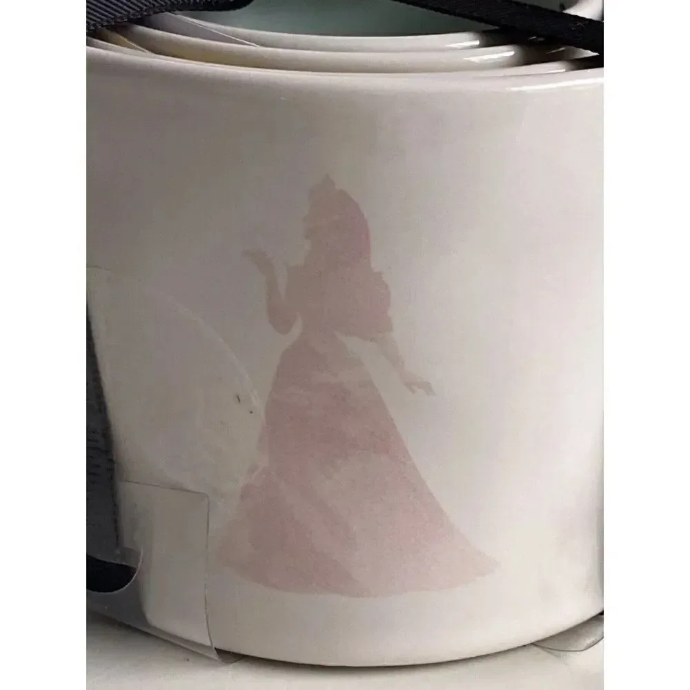 RAE DUNN Disney Princess‎ Silhouette Watercolor Ceramic Measuring Cups Set Of 4